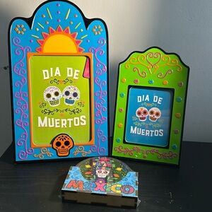 Day of the dead, 2 frames and coaster set.